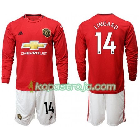 Billiga Fotbollströjor Manchester United Lingard 14 Barn Hemma tröja 2019/20 Långärmad